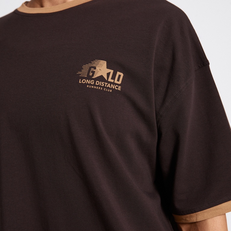 Training ringer tee "Koster" Brown